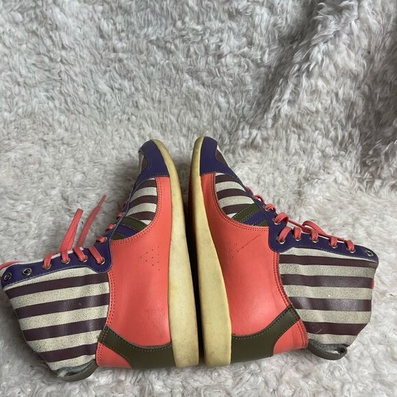 Creative Recreation leather multi stripes Galow  lace up high top sneakers SZ8.5 - Picture 6 of 8